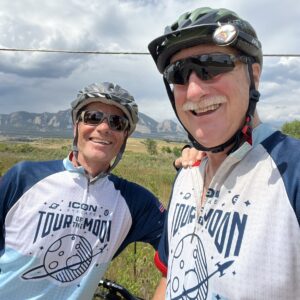 Mark Wood - e-Biking with friend